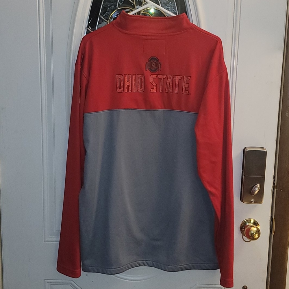 Scarlet and Gray Ohio State 1/4 Zip Pullover